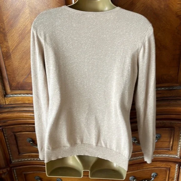 Worthington gold metallic crewneck sweater - Picture 3 of 10